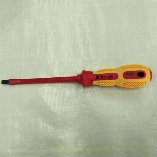 1000V Insulated/Insulation Electrican Tools Slotted Screwdriver 6*125mm 