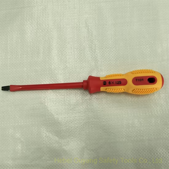 1000V Insulated/Insulation Electrican Tools Slotted Screwdriver 6*125mm